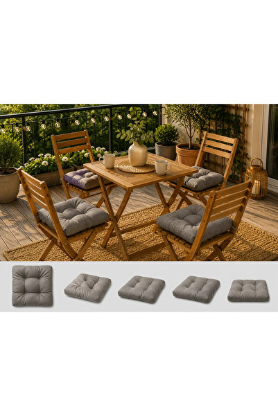 TextiLici Set 4 Perne Scaun LuxSeat – 40x40x7 cm – 300 g/mp, Matlasate, Inter...