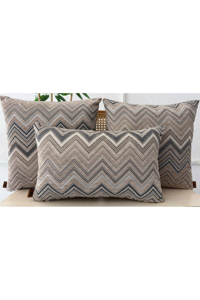 Elanora Home Decorative cushion covers, high-quality woven fabric, set of 3