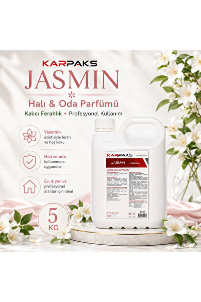 KARPAKS Jasmin Halı ve Oda Parfümü 5 kg Yasemin Esintili Ferah Koku Profesyon...