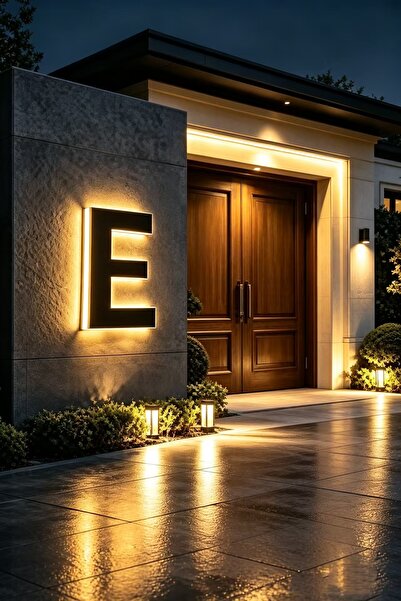 Generic Custom LED Letter Sign, Backlit 3D Metal Alphabet A with Warm White I...
