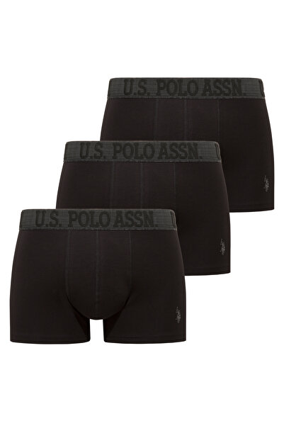 U.S. Polo Assn. Men's 300 Black 3-Pack Boxers