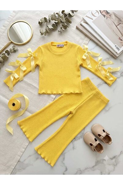 renkli diyar Girl's long sleeved top and bottom set for daily use, daycare, k...