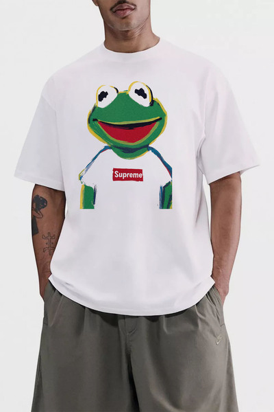 Tee&more. Unisex Oversize Supreme Kermit Printed Premium T-Shirt