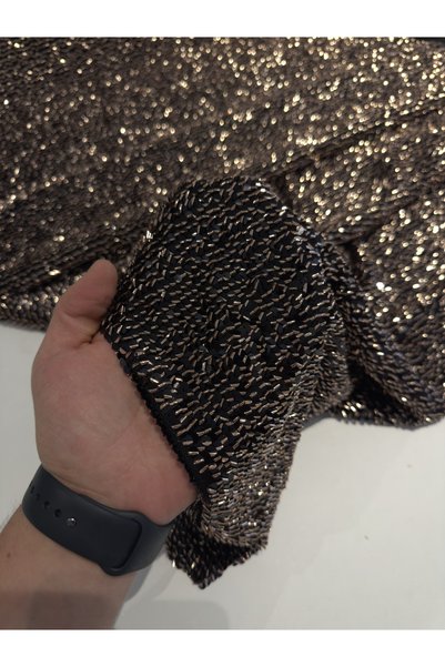 Niks Home Intensely Embroidered Armor Sequin Fabric |   Evening Dresses - Gowns - Skirts - Shalwar |   1 Meter |   Width: 150cm