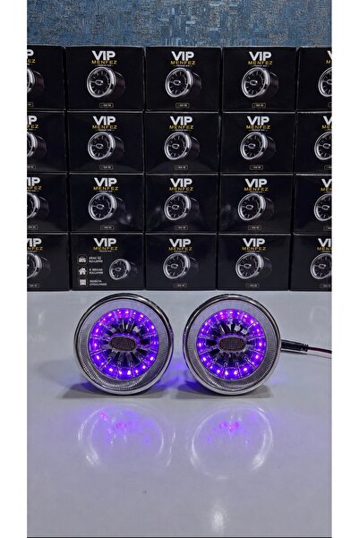 KUZEY AKSESUAR Üniversal VIP Klima Menfez Izgara 9-10 cm Çap 2 Adet Işıklı