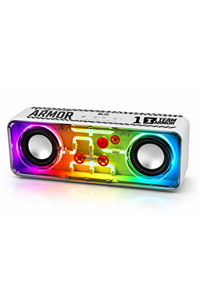 Blic BLS-71 10W Bluetooth Hoparlör Kablosuz Taşınabilir RGB Işıklı TWS Stereo...