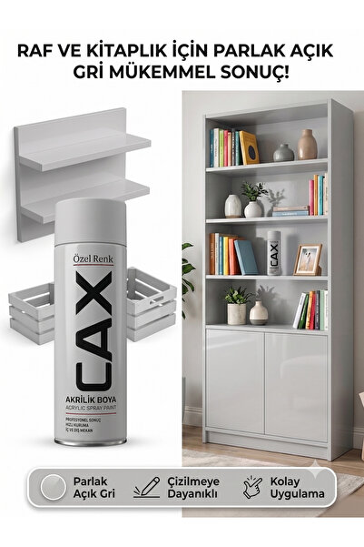 caxcolors CAX Akrilik Sprey Boya 400 ml – Mobilya, Raf, Kitaplık ve Ahşap Hız...