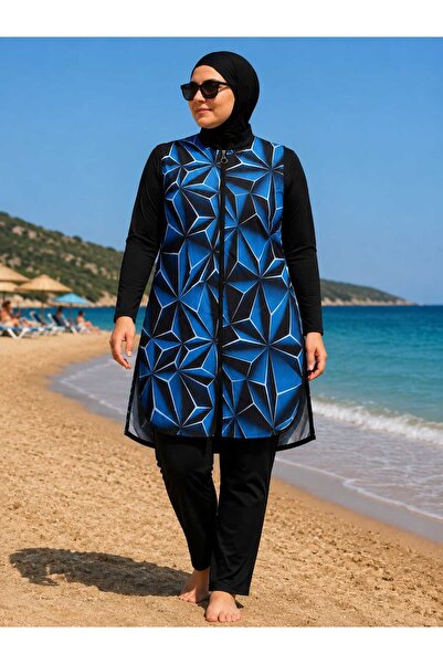 Generic Brand Plus Size Fully Covered Waterproof Swimwear Oversize