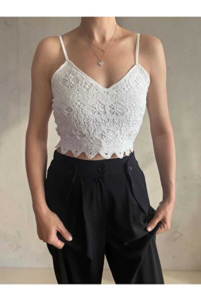 BEBE PLUS Knitted Lace Bustier