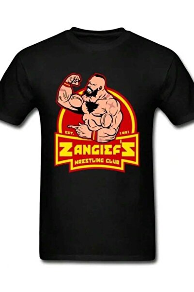 k222 تي شيرت قطني برقبة دائرية من Zangiefs Wrestling Club للرجال صيفي بأكمام ...