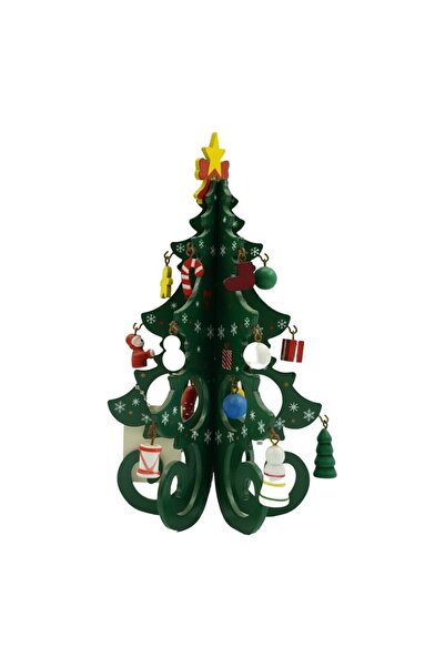 Rao Decoratiune Craciun, Brad, Verde, 6 Cavitati cu Ornamente, 12 Cm X 20 Cm,...