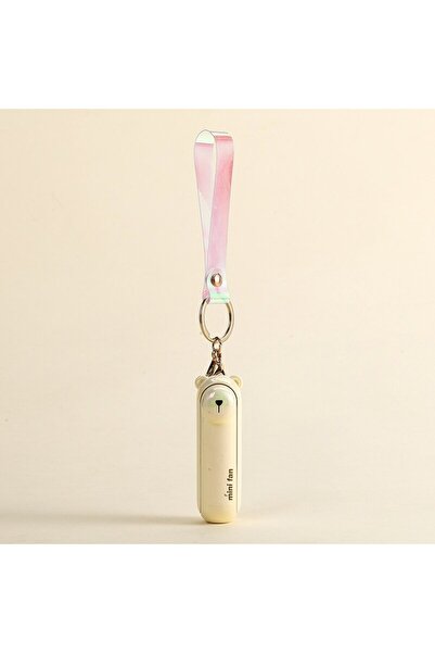 choice2 Brown Cute Mini Fan Kipas Portable Hand Fold Bedside Office USB Charg...