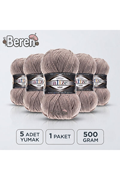 Alize Süperlana Midi - 541 Light Mink - 5-Pack - 100Gr/170M - Hand Knitting Y...