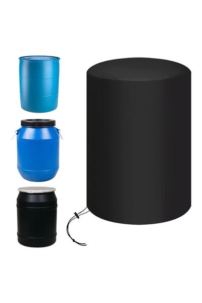 STARSTAR Waterproof cover for 210-liter (40-55 gallon) rain buckets, with dra...