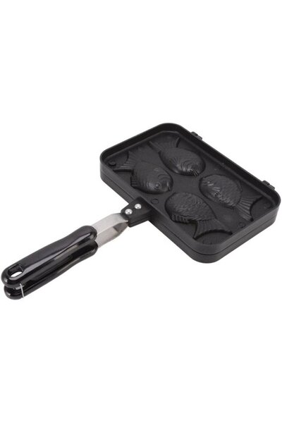STARSTAR Taiyaki (fish-shaped) cake mold - Double-ended waffle mold with long...