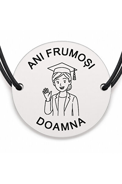 Simoshop Brățară argint 925 cu bănuț gravat doamna învățătoare cu tocă de abs...