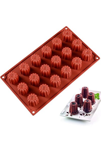 STARSTAR 18-Cavity Mini Silicone Cannelé Baking Molds, 3.5mm Non-Stick Muffin...