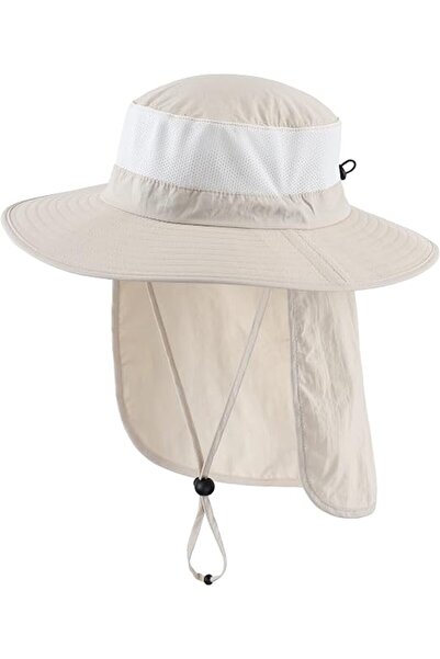 STARSTAR Outdoor mesh sun hat, wide-brimmed fishing hat, sun hat with neck pr...