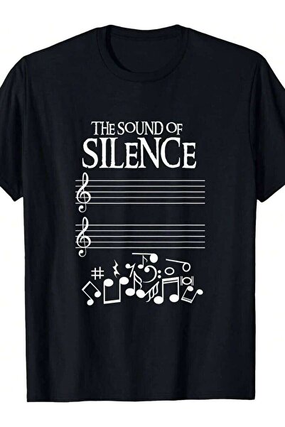 NOURAM قميص بتصميم موسيقي كلاسيكي من فيلم Sound Of Silence - قميص برقبة دائري...