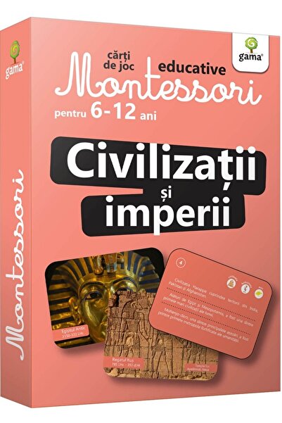 Gama Civilizatii si imperii. Carti de joc Montessori pentru 6-12 ani