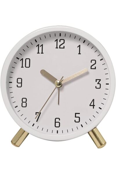 STARSTAR Alarm clock with silent mechanism, round hands, soft night light, an...