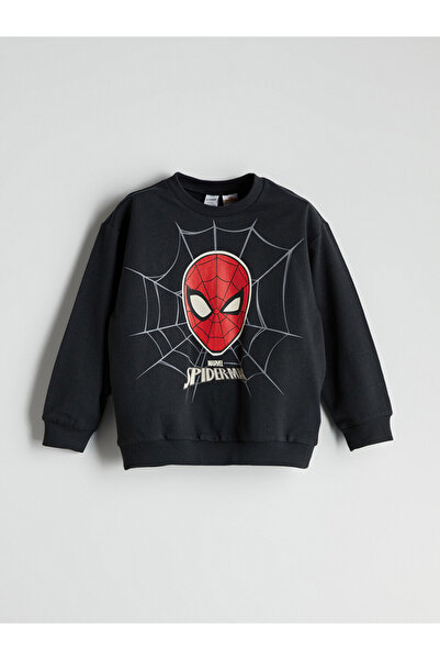 LC Waikiki Crew Neck Spider-Man Printed Boys' Sweatshirt