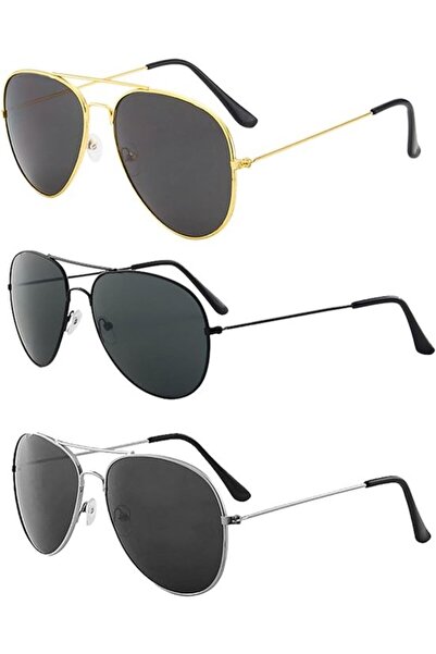 STARSTAR Sunglasses - 3-Pair Pack - Metal Frame - UV Protection - Unisex - Su...