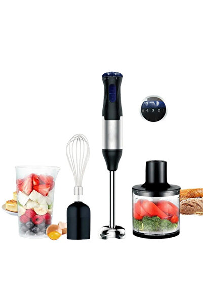 STARSTAR This multi-functional hand blender features a chopper, whisk, and mi...