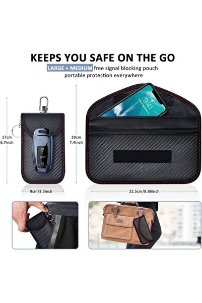 STARSTAR Faraday Box with Car Key Pouches - Signal Blocking - Anti-Theft