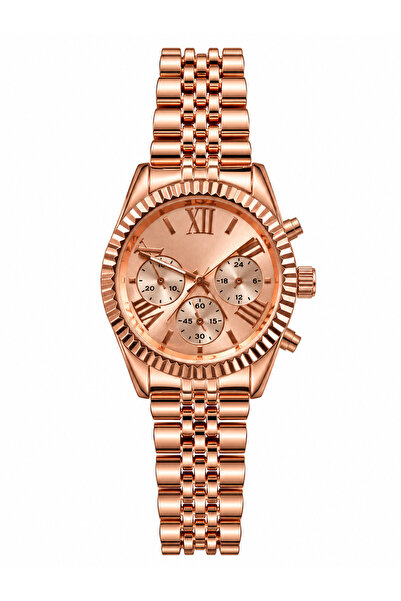 Aybars Kadın- Erkek Kol Saati, Çelik Kordon, Rose Gold Kadran Quartz Analog B...