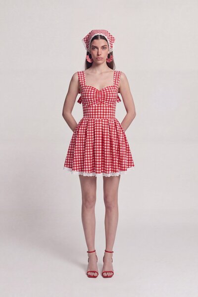 HOLLY LOLLY Pötikare Bandana Mini Gabriela Dress Red