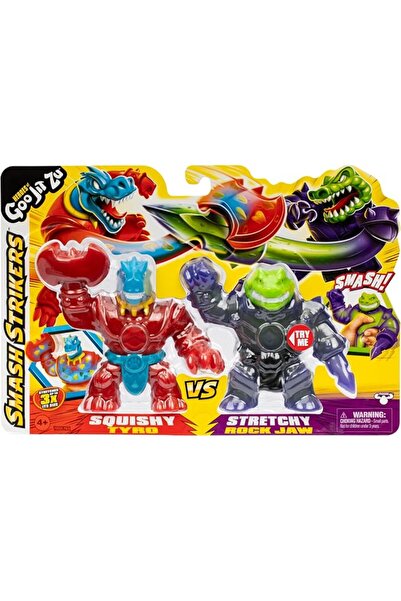 Moose Toys Heroes of Goo Jit Zu S12 Smash Strikers Versus Pk Tyro Vs Rock Jaw