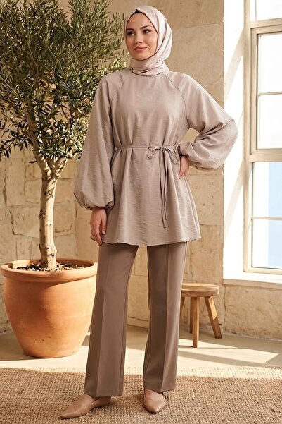 TOFİSA Reklan Kol Tunik Krem - 28770-KREM