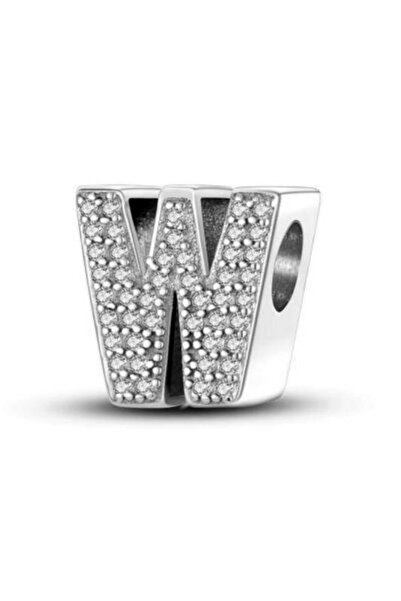 Fubena W Stone Letter Charm