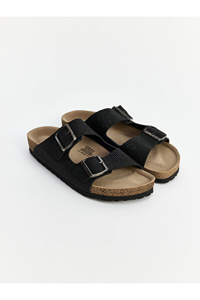 LC Waikiki Two Mt Shop Quality Lcw Steps Black Girls' Slippers