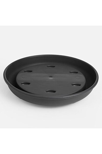 BAMI NETWORK Farfurie ghiveci cu roti si scurgere antracit 30x6cm