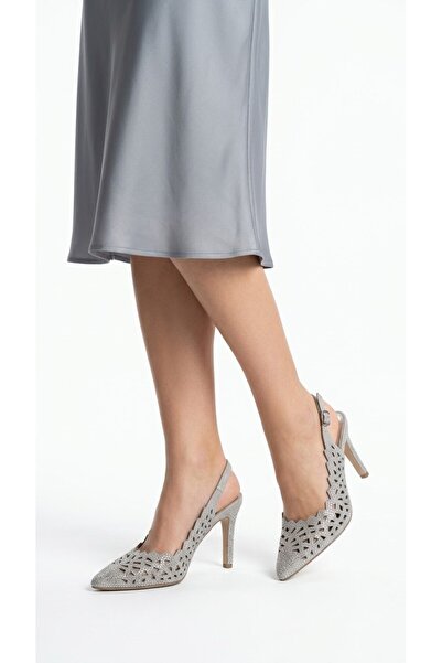 Ustalar Ayakkabı Çanta Silver Stone Women's Heeled Shoes 097.1115.Y-3893