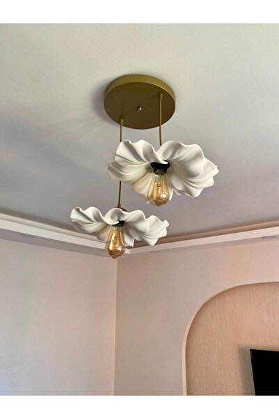 DREAM MODE Nest 2'li Bohem Çiçek Sarkıt Avize | Modern Salon, Yemek Masası, M...