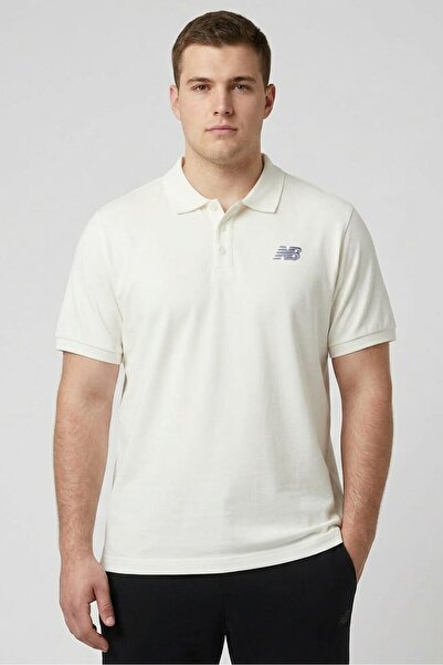 New Balance Men Standard Fit Short Sleeve Outdoor Polo Shirt, White