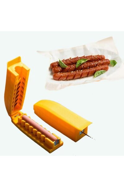 Morvena Picks Instrument pentru tăiat hot dog – Feliator în formă de cruce di...