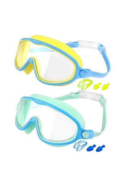 STARSTAR Two Pairs Kids Swimming Goggles Earplugs Waterproof Leak-Proof Anti-...
