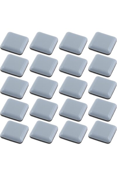 STARSTAR 20-piece set of 2.5cm square adhesive furniture sliders, chair slidi...