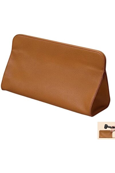 STARSTAR Brown PU Leather Hair Tool Storage Bag, Portable Organizer for Hair ...