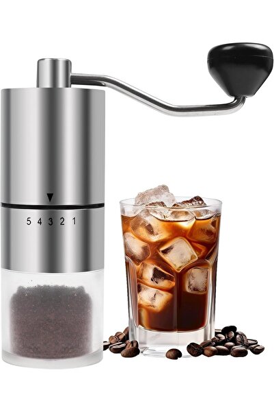 STARSTAR Manual Hand-Crank Coffee Bean Grinder with Ceramic Burrs (5 settings).