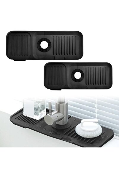 STARSTAR 2-Piece Diatomaceous Earth Faucet Drain Mat - Sink Drain Mat - Kitch...