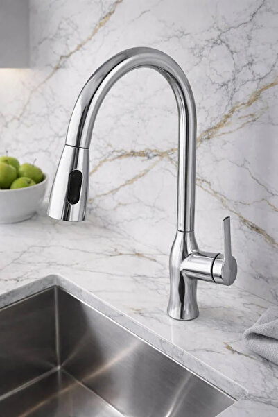 BATHROY خلاط مطبخ واقف سحب كروم ايطالي
