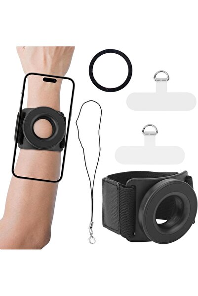 STARSTAR Running phone holder, plastic magnetic wrist phone holder, 360° rota...
