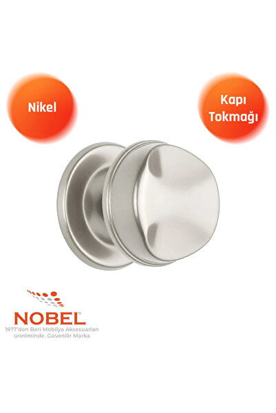 Nobel Gül Kumru Kapı Tokmağı, Kapı Topuzu, Metal, Nikel Saten