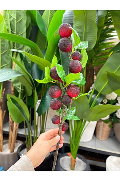 KOZALILAR Doğal Görünümlü Dekoratif 65cm 12 Adetli Yapay Berry Dalı