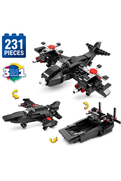 Minibric Set de Constructie cu Piese Tip Blocuri Construit 231 Piese 3in1 Pat...